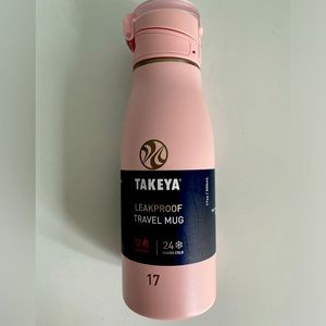 Takeya  Insulated Stainless Steel Travel Mug with Flip Lock Spout Lid Blush